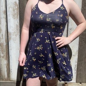 Navy Floral Summer Dress